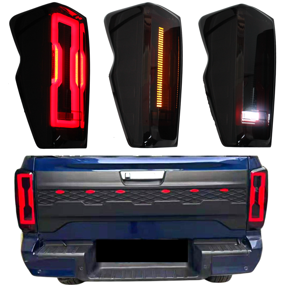 Smoked Black Tail Lights LED With Sequential Indicator for Isuzu Dmax D-Max RG 2020 Onwards Taillights Pair