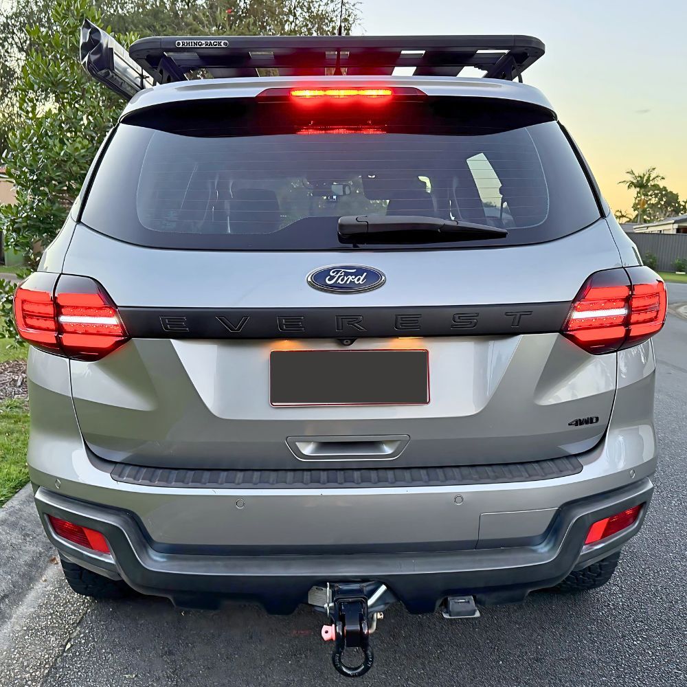 Smoked Black LED Tail Lights Fit Ford Everest 2015 - 2022 Taillights Pair Rear Light Sequential