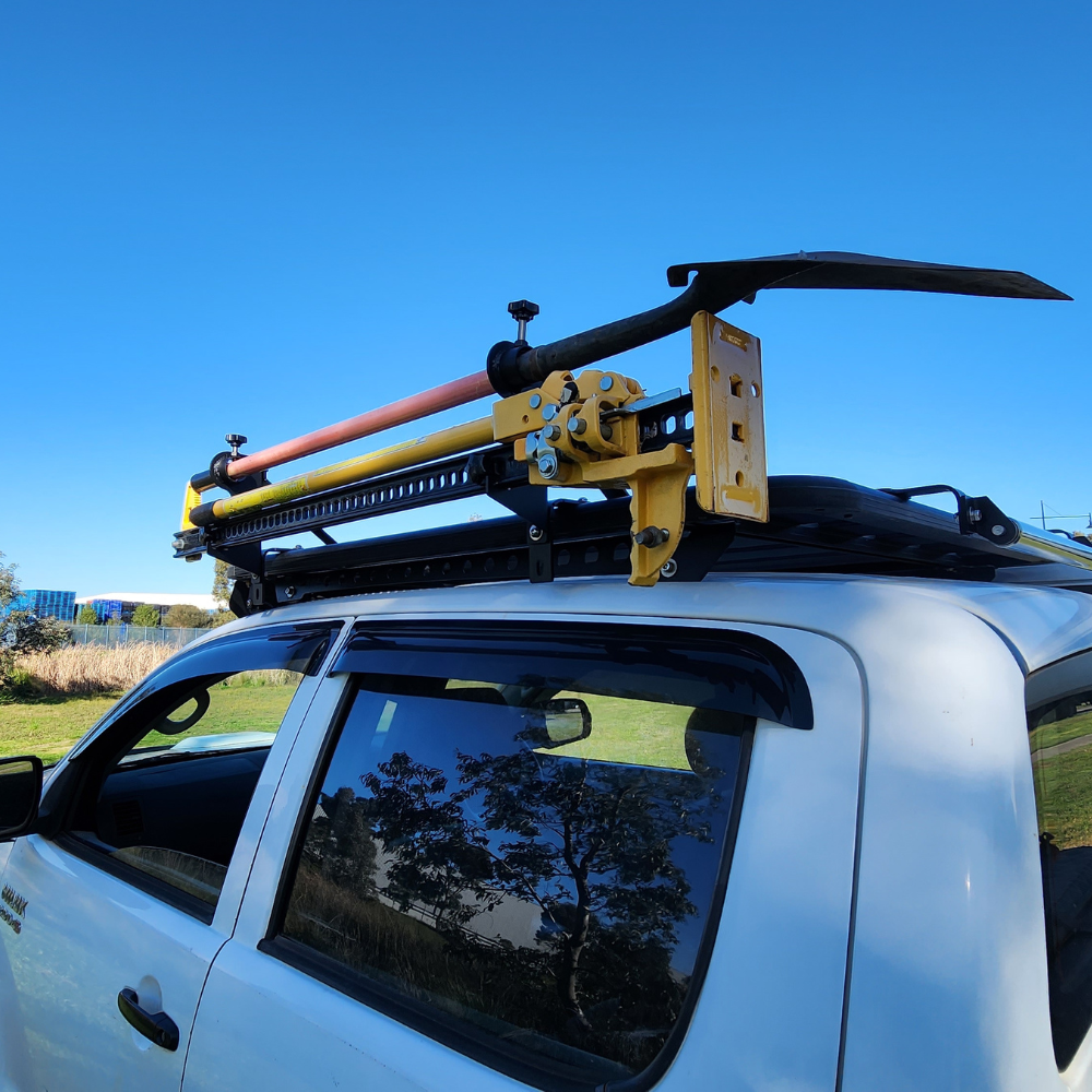 Cobra 4x4 Shovel and High Lift Jack Holder Bracket Kit Suit Flat Aluminium Roof Rack With Channel Nuts Platform