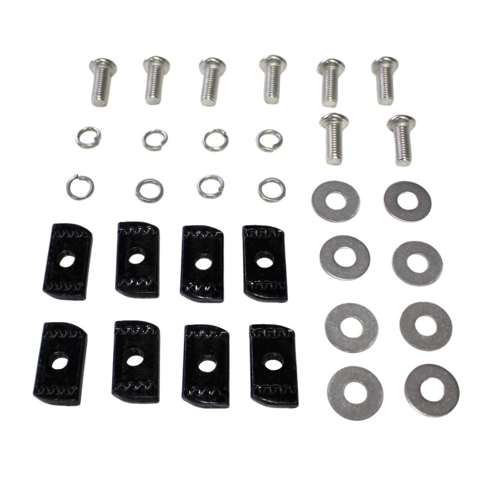 Cobra 4x4 Black M8 Steel Drop & Channel Slot Nut Bolts 30x19mm For Flat Aluminium Roof Rack (Set of 8) Nuts