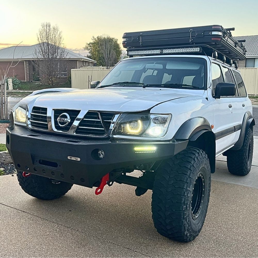 Cobra 4x4 Gen 3 Single removable Hoop Steel Bull Bar Bullbar Suits Patrol GU Series 1 2 3 Winch Compatible Bar Heavy Duty