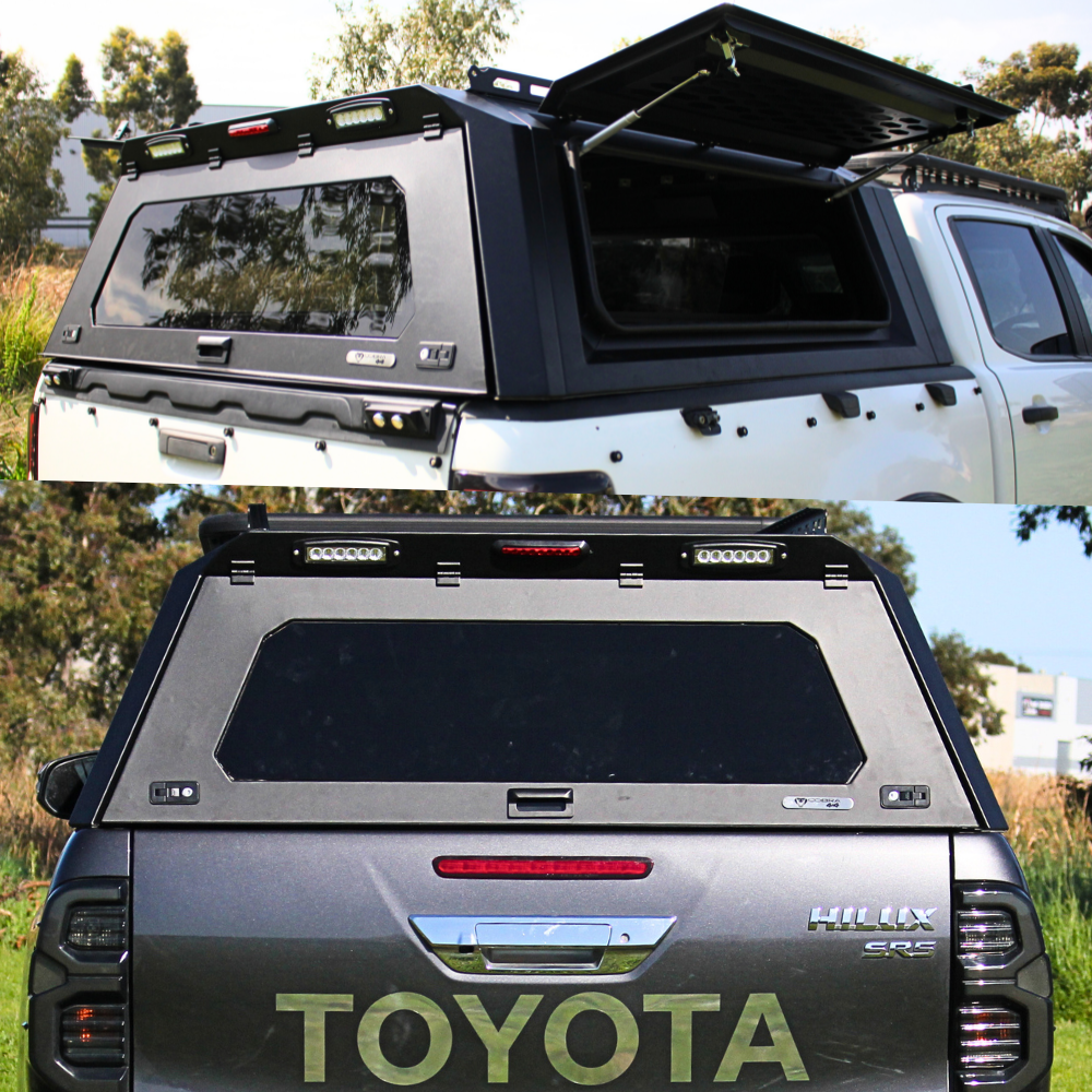 Cobra 4x4 Gen 2 Aluminium UTE Tub Canopy fits Great Wall Motors GWM Cannon 2020 - 2023 Tradie Black Heavy duty