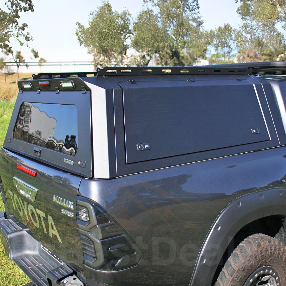 Cobra 4x4 Gen 2 Aluminium UTE Tub Canopy fits Toyota Hilux 2002 - 2005 Tradie Black Aluminum Heavy duty