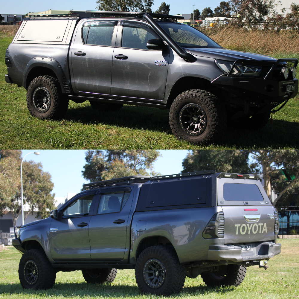 Cobra 4x4 Gen 2 Aluminium UTE Tub Canopy fits Toyota Hilux 2005 - 2024 Tradie Black Aluminum Heavy duty