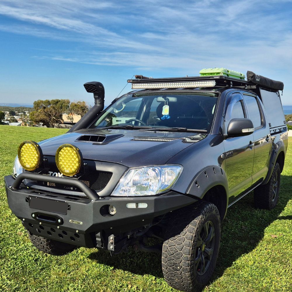 Cobra 4x4 Heavy Duty Steel Bull Bar Bullbar Removable Hoop Suits Hilux N70 2005 - 2011 Winch Compatible Bar