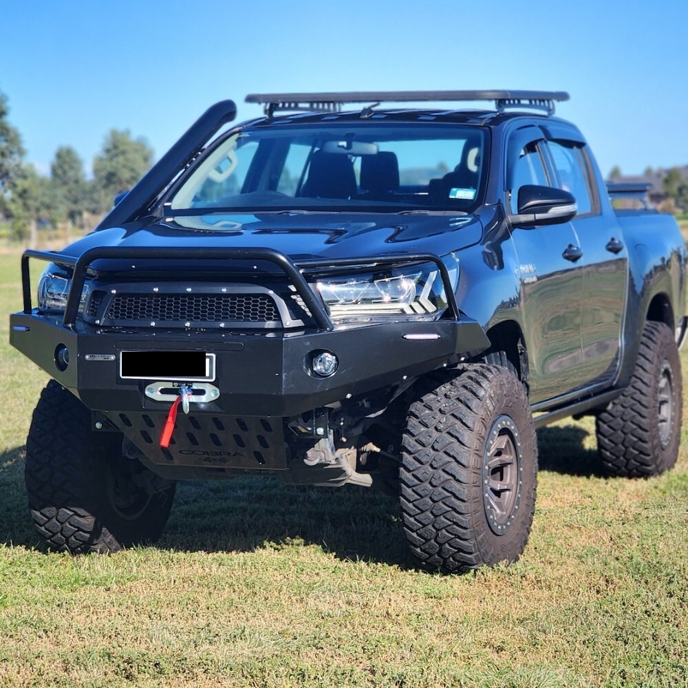 Cobra 4x4 Heavy Duty Steel Bull Bar Bullbar V2 Suits Hilux N80 2015 - 2020 Winch Compatible Bar