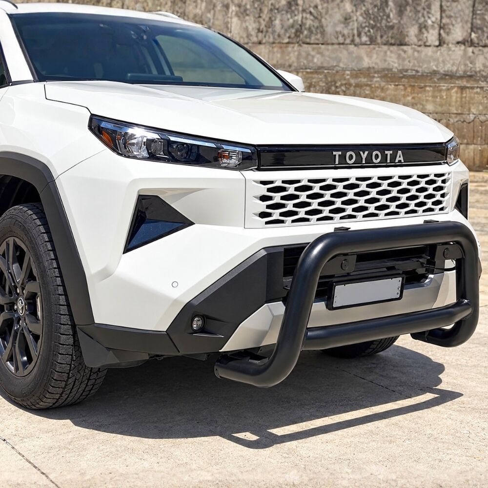 Black Stainless Steel Nudge Bar suits Hilux 2026 Onwards Bull Front Grill Bumper Guard OEM Style Push