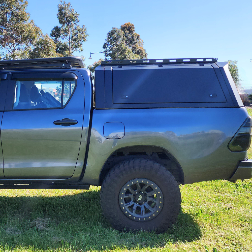Cobra 4x4 Gen 2 Aluminium UTE Tub Canopy fits Toyota Hilux 1997- 2002 Tradie Black Aluminum Heavy duty