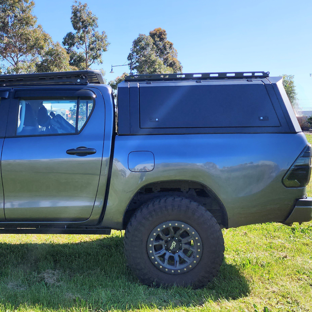 Cobra 4x4 Gen 2 Aluminium UTE Tub Canopy fits Toyota Hilux 1998- 2005 Tradie Black Aluminum Heavy duty