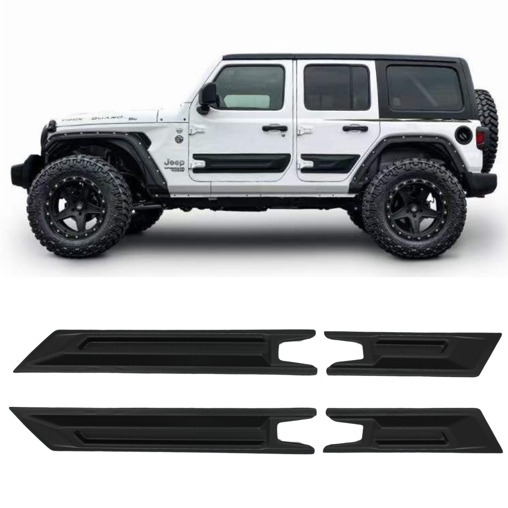 Cobra 4x4 Slim Door Body Cladding Black Suits Jeep Wrangler JK Protection 4 and 2 Door ABS Offroad Moulding