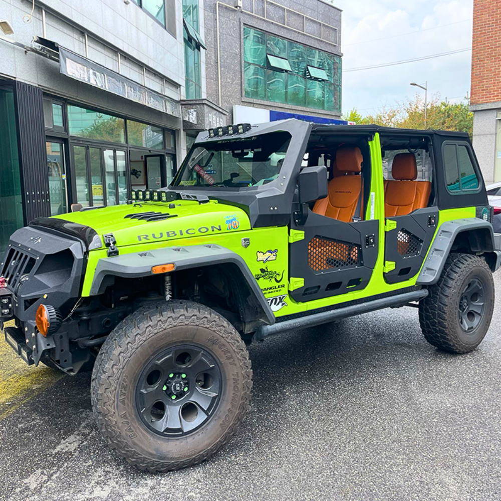 Cobra 4x4 Black Steel Half Door with Side Mirror Suits Jeep Wrangler JK Offroad 4 Door