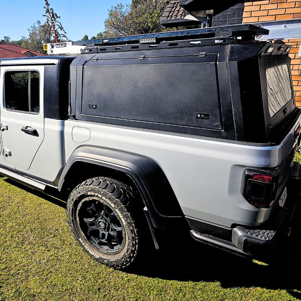 Cobra 4x4 Gen 2 Aluminium UTE Tub Canopy fits Jeep Wrangler JT Gladiator Tradie Black Aluminum Heavy Duty