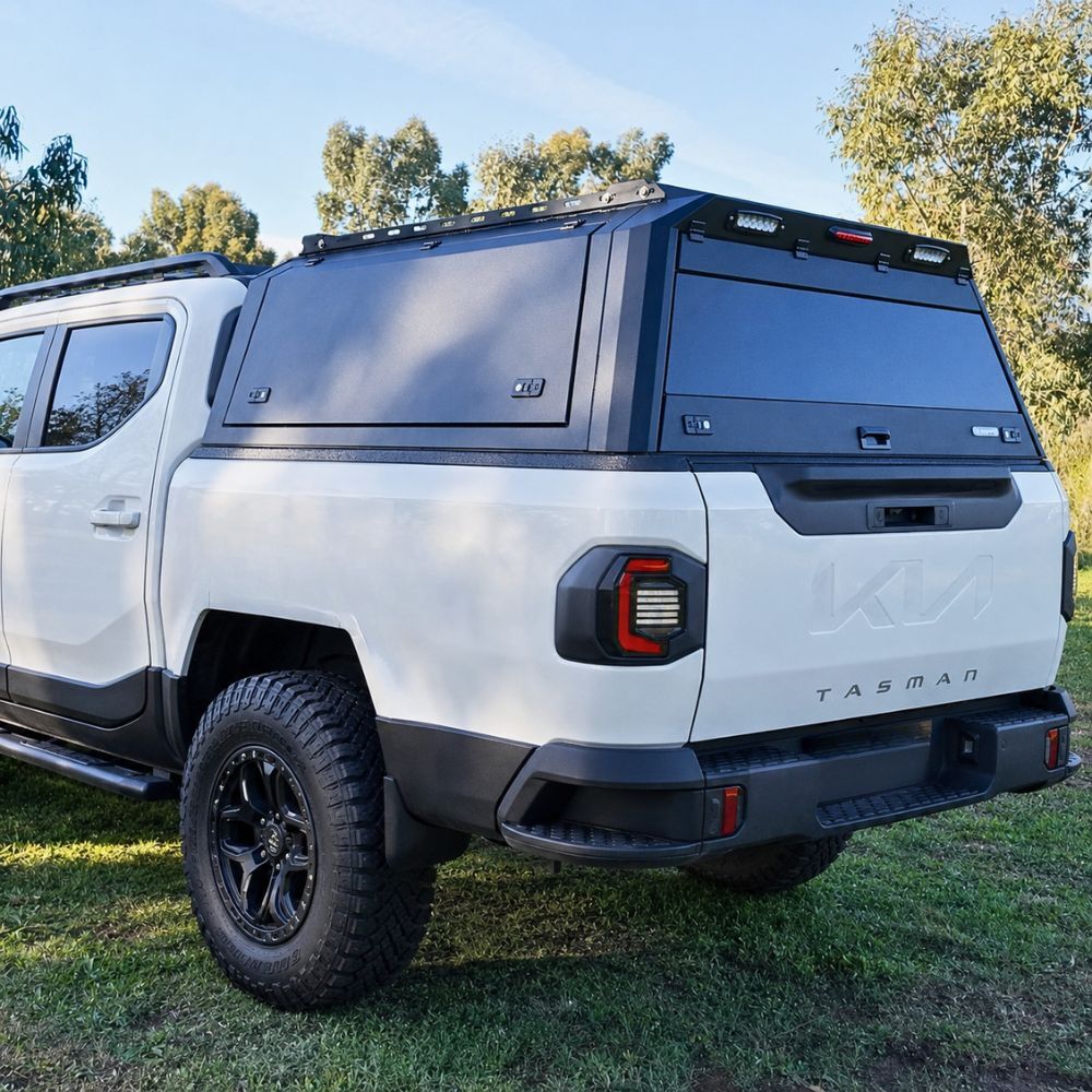 Cobra 4x4 Gen 3 Aluminium UTE Tub Canopy fits Kia Tasman 2025 Onwards Dual Cab Tradie Black Aluminum Heavy Duty