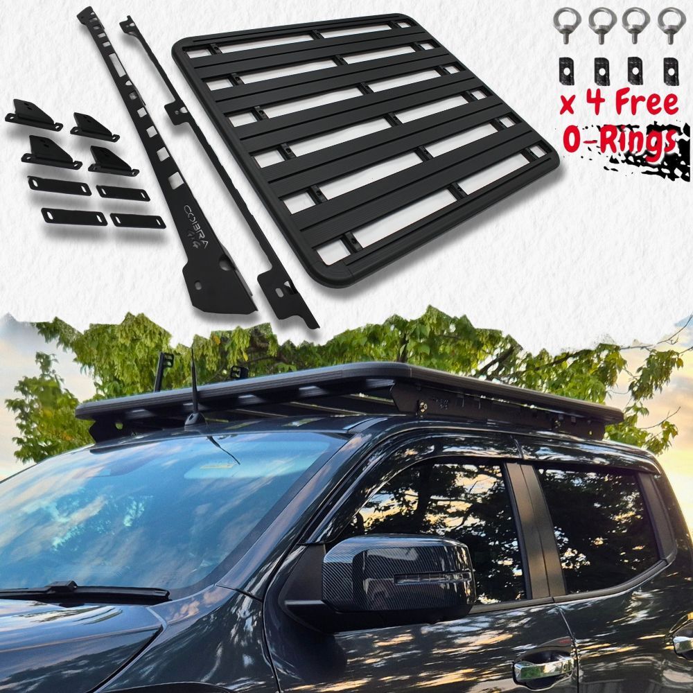 Cobra 4x4 Flat Roof Rack Aluminium Fits Kia Tasman 2025 Onwards 160cm x 142.5cm Platform Steel Brackets