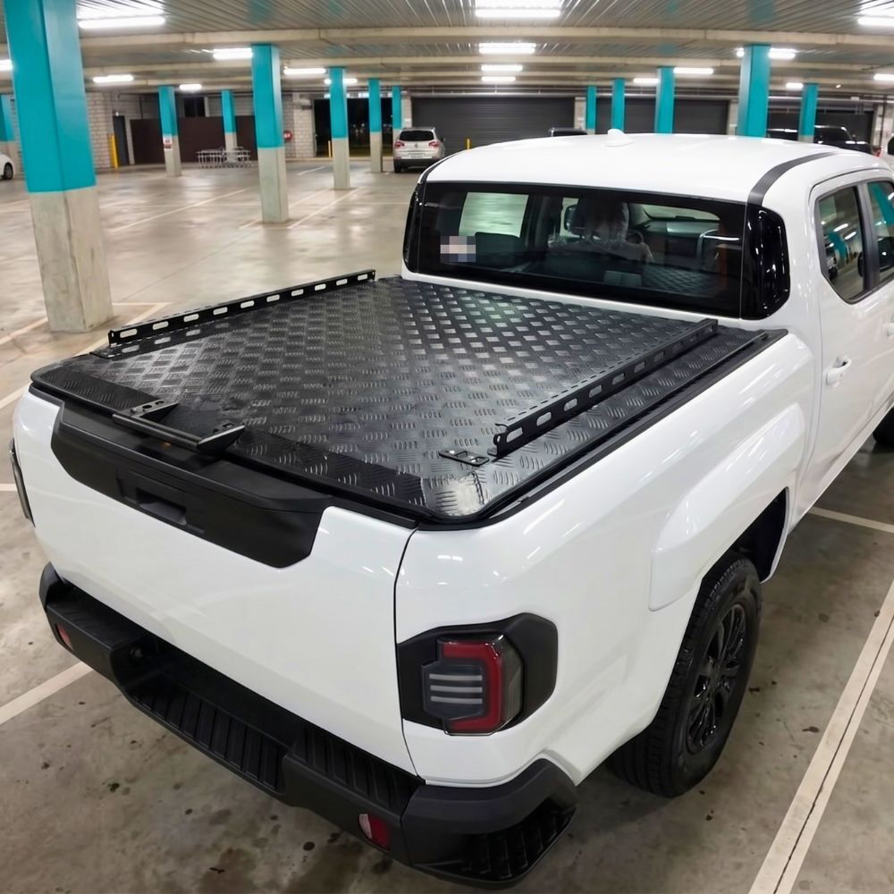 Lockable Aluminium Hard Tub Lid Tonneau Cover Fits Kia Tasman 2025 Onwards Gas Strut Lift Side Rail