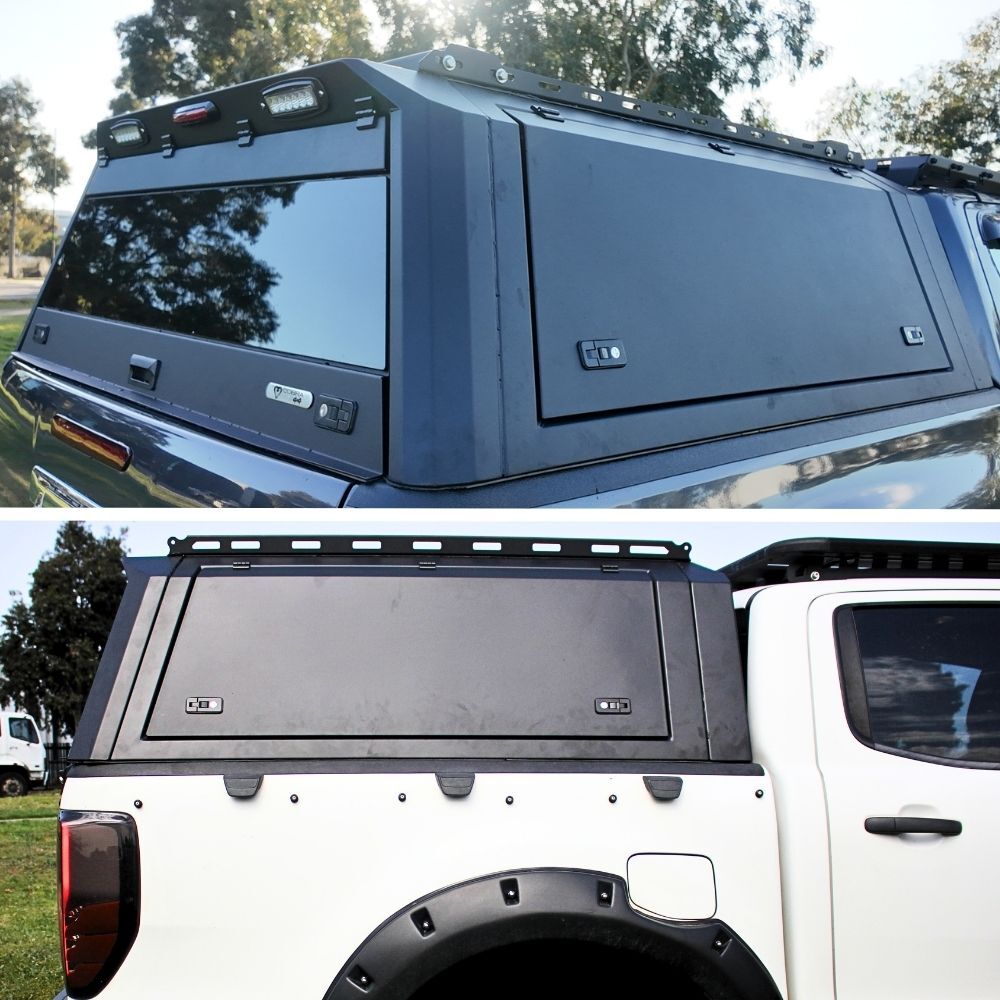 Cobra 4x4 Gen 3 Aluminium UTE Tub Canopy fits LDV T60 2017 - 2025 Dual Cab Tradie Black Aluminum Heavy Duty