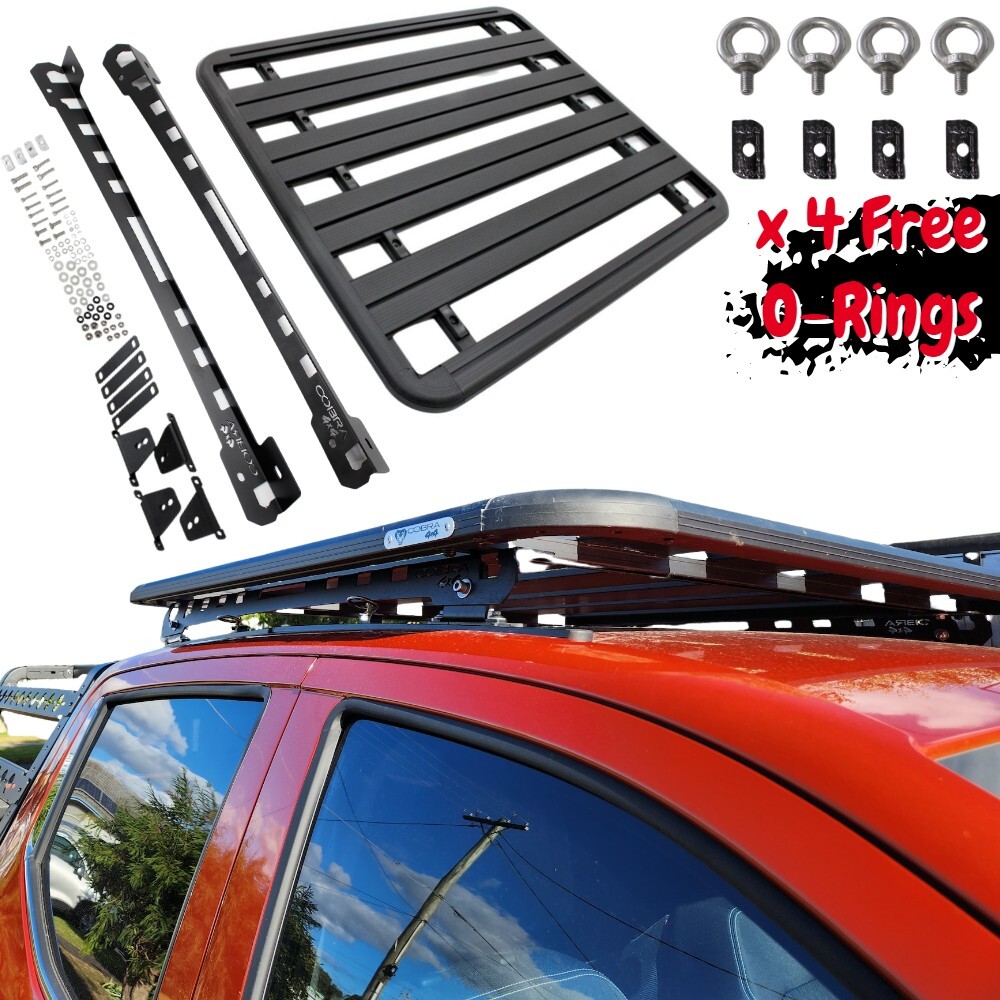 Cobra 4x4 Flat Roof Rack Aluminium Fits LDV T60 T90 2017+ Onwards Models Platform Steel Brackets