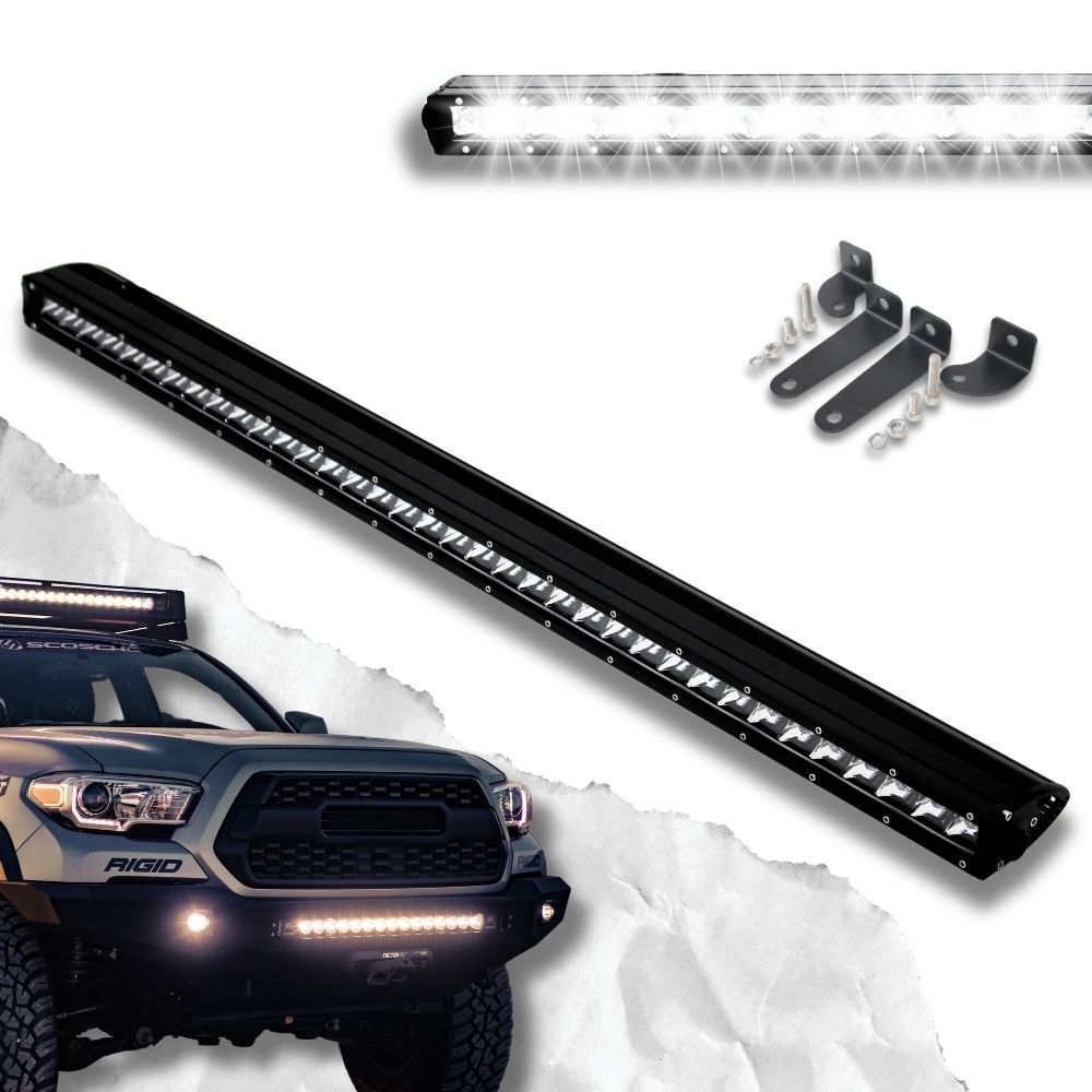 37 Inch 37" LED Light Bar Single Row 5w x 36 Beams 180w Spot Flood Beam Offroad SUV UTE 4x4 Night