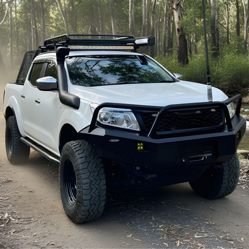 Cobra 4x4 Heavy Duty Angled Rock Sliders Fits Navara NP300 D22 D23 D40 Side Steps Black Steel