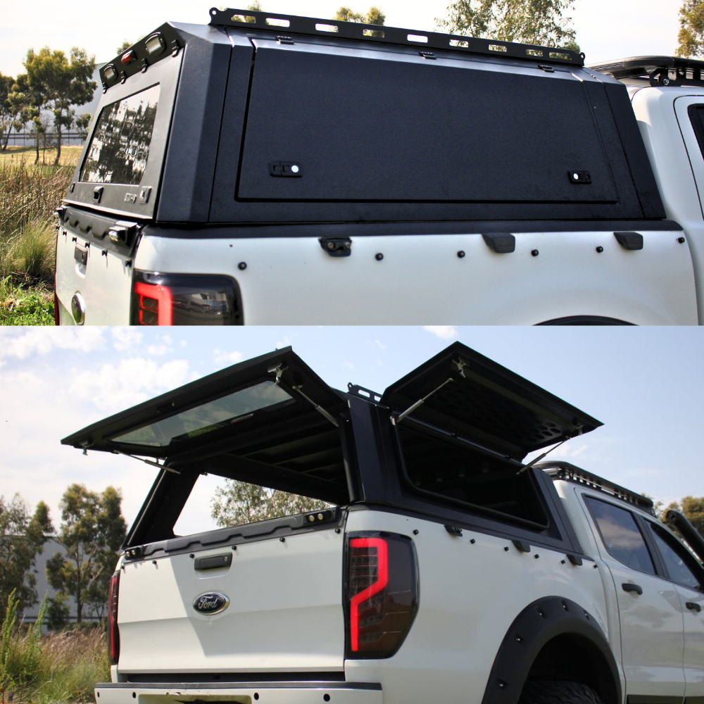 Cobra 4x4 Gen 2 Aluminium UTE Tub Canopy fits Nissan Navara NP300 2015 onwards Tradie Black Aluminum Heavy duty