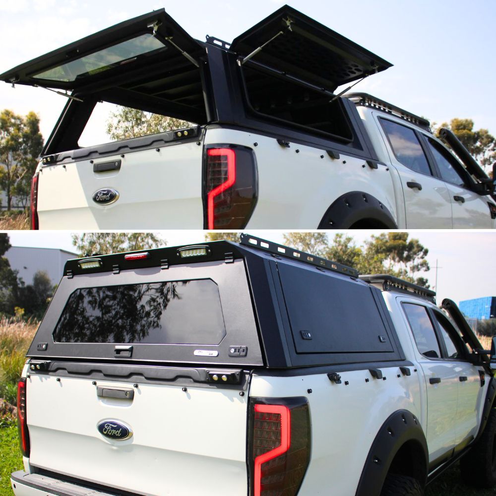 Cobra 4X4 Gen 2 Heavy Duty Steel UTE Tub Canopy fits Navara NP300 2015 onwards Dual Cab Tradie Black