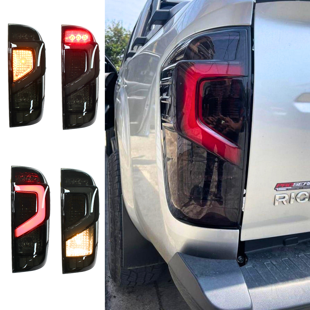 Smoked Black Tail Lights OEM Style Facelift Update For Navara NP300 D23 2015+ Taillights Pair Nissan V3