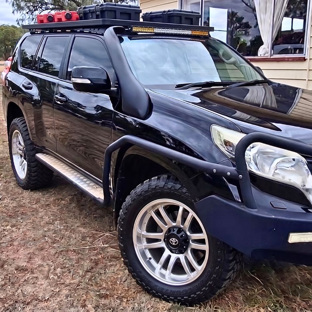 Cobra 4x4 Snorkel J Spec Air Intake Kit Suits Landcruiser Prado 150 Series 2009 - 2015 4WD Diesel Black Pipe
