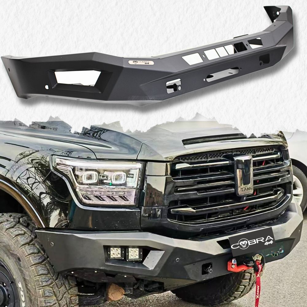 Cobra 4x4 Heavy Duty Steel Hoopless Bull Bar Bullbar Suits GWM Tank 500 2024 Onwards T500 Winch Compatible Bar