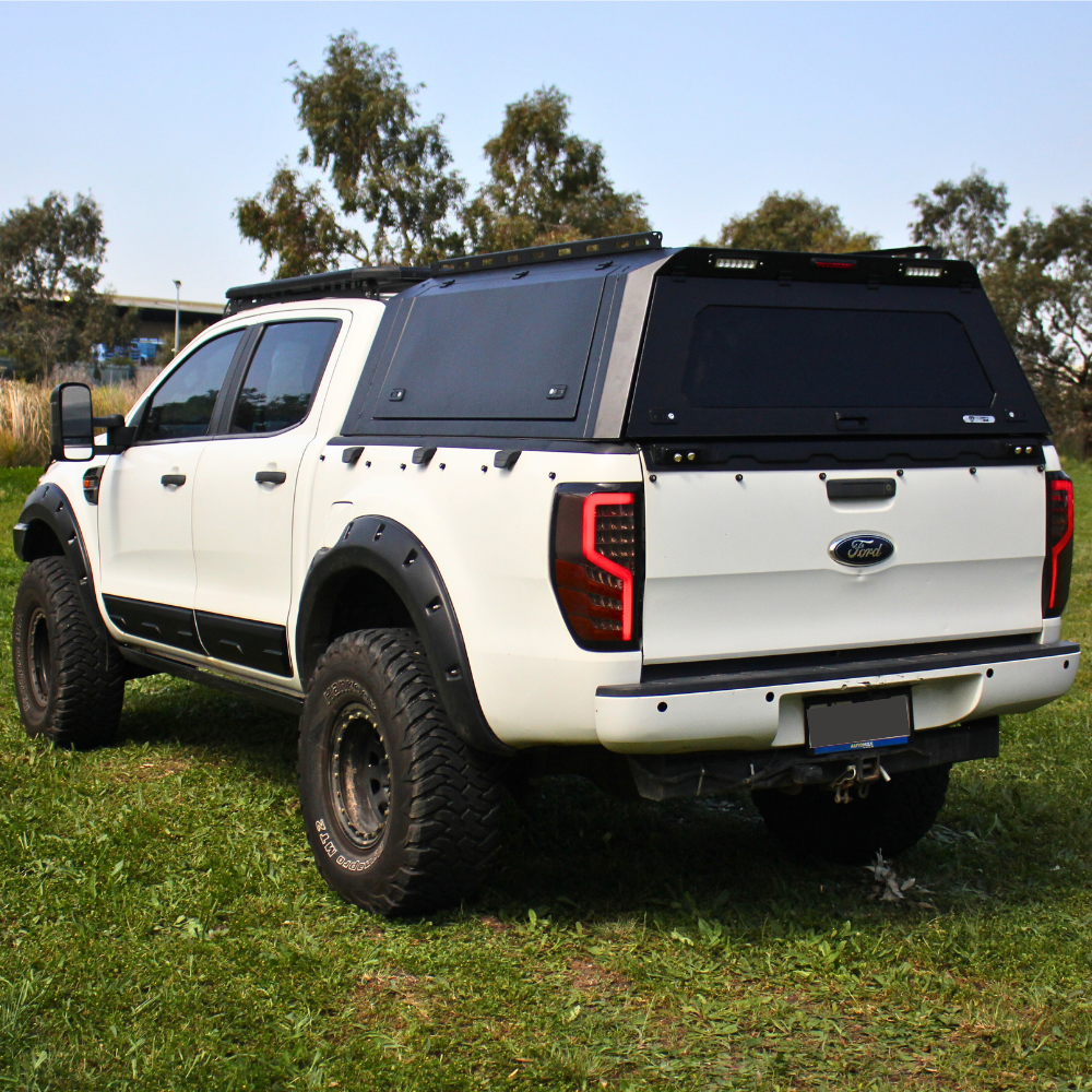 Cobra 4x4 Gen 2 Aluminium UTE Tub Canopy fits Ford Ranger PX PX2 PX3 2012 - 2021 BT50 Tradie Black Aluminum Heavy duty Aluminum 