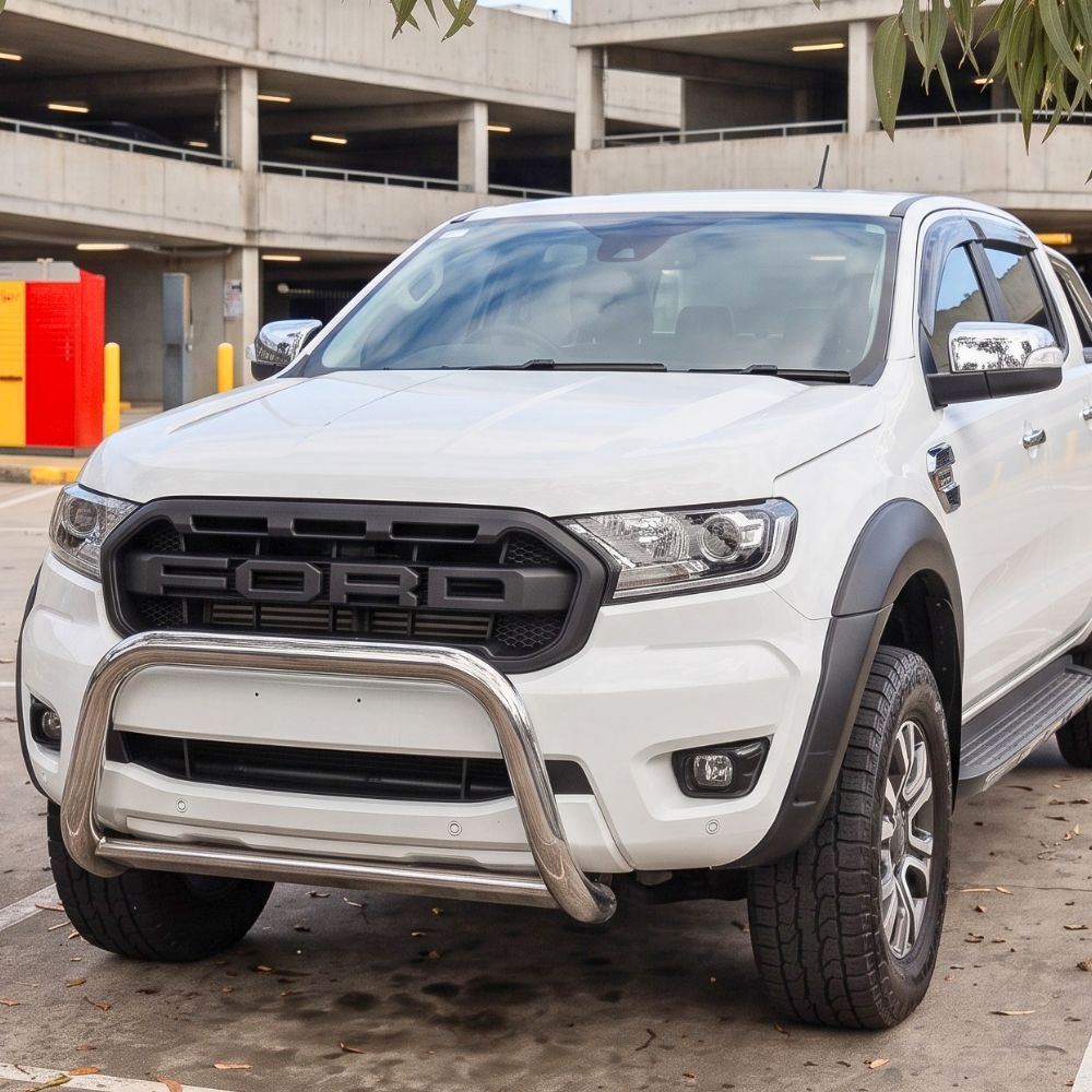 Chrome Stainless Steel Nudge Bar suits Ranger PX3 2018+ Bull Front Grill Bumper Guard OEM Style Push Silver