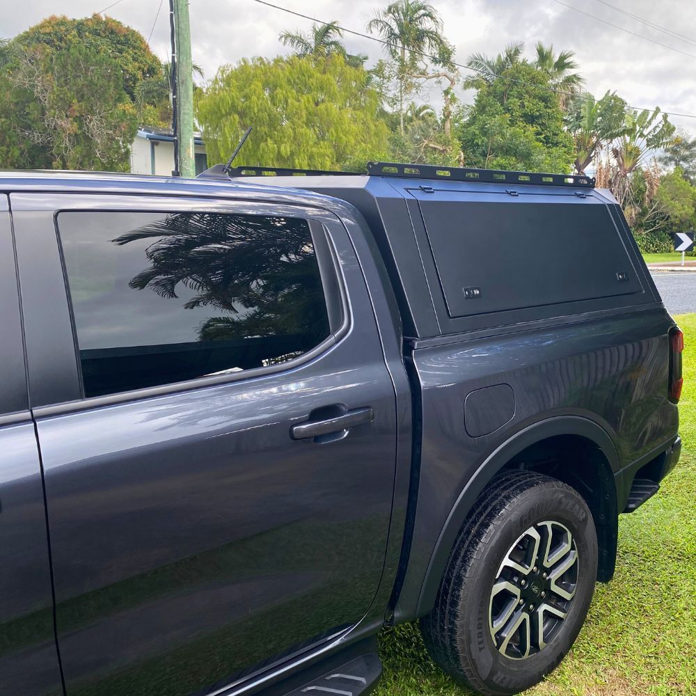 Cobra 4x4 Gen 2 Aluminium UTE Tub Canopy fits Ford Ranger Next Gen 2022 Onwards Tradie Black Aluminum Heavy Duty Aluminum