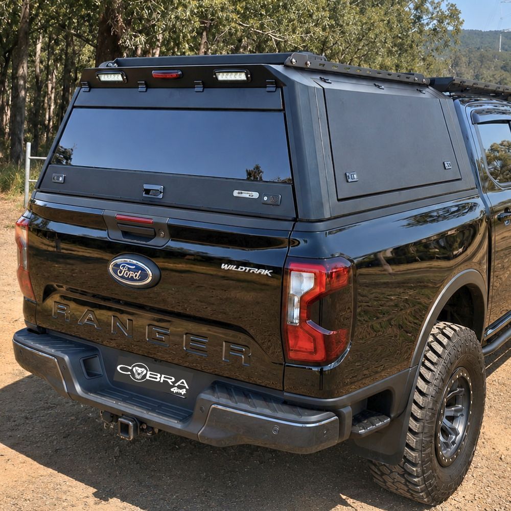 Cobra 4x4 Gen 3 Aluminium UTE Tub Canopy fits Ford Ranger Next Gen 2022 Onwards Dual Cab Tradie Black Aluminum Heavy Duty