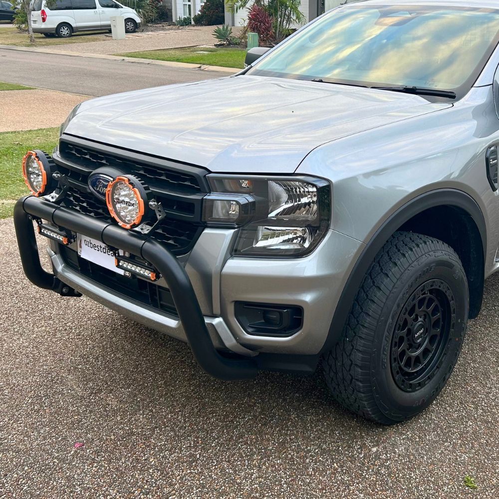 Black Stainless Steel Nudge Bar suits Ranger NEXT GEN 2022 Onwards Front Grill Bull Bumper Guard OEM Style