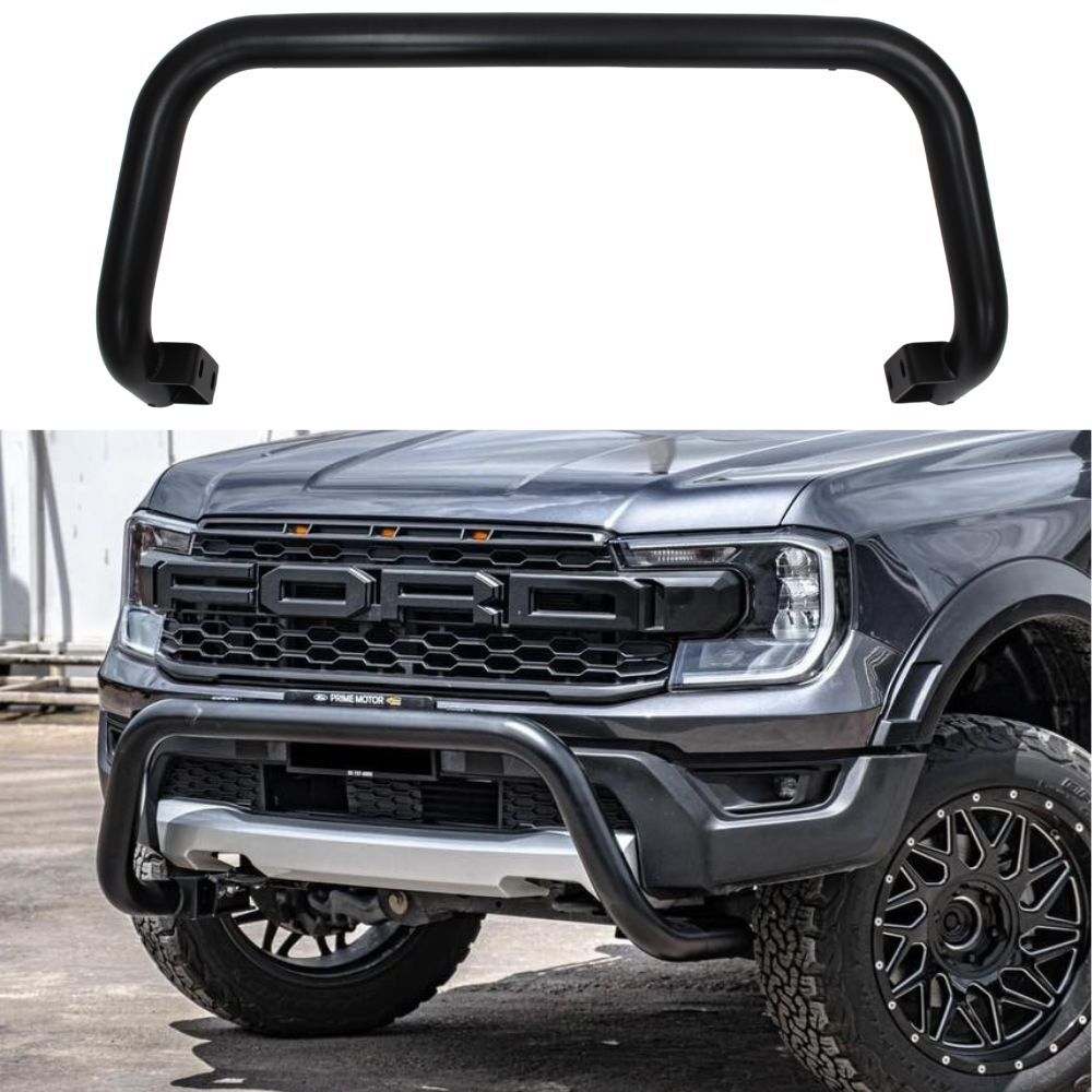 Black Stainless Steel Nudge Bar suits Ranger NEXT GEN 2022 Onwards Front Grill Bull Bumper Guard OEM Style