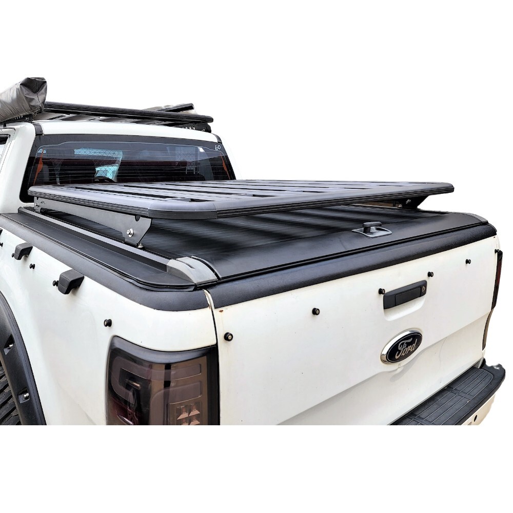 Roller Shutter Flat Aluminium Tub Rack 135X142cm Fits Ranger Hilux Triton Navara BT50 Tradie Steel Brackets