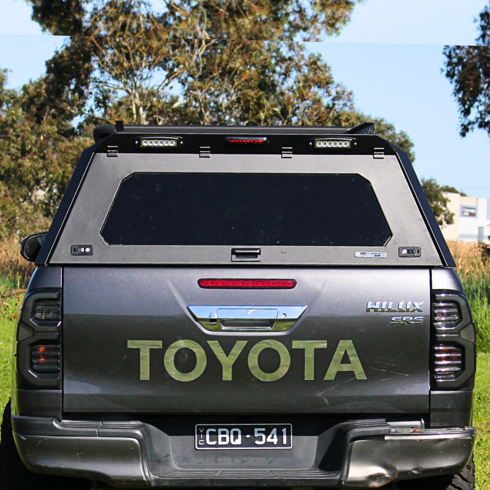 Cobra 4x4 Gen 2 Aluminium UTE Tub Canopy fits Mitsubishi Triton MN 2009 - 2014 Tradie Black Aluminum Heavy duty