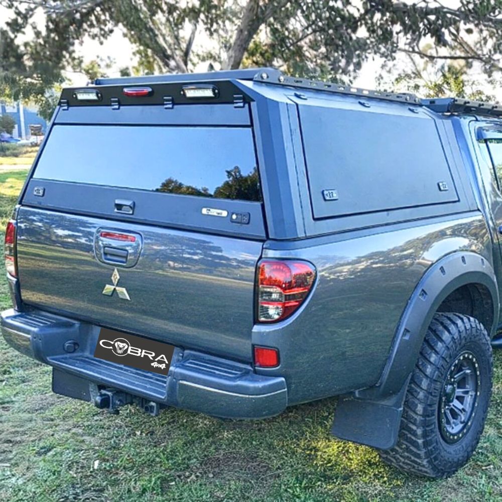 Cobra 4x4 Gen 3 Aluminium UTE Tub Canopy fits Mitsubishi Triton MN 2009 - 2014 Tradie Black Aluminum Heavy Duty