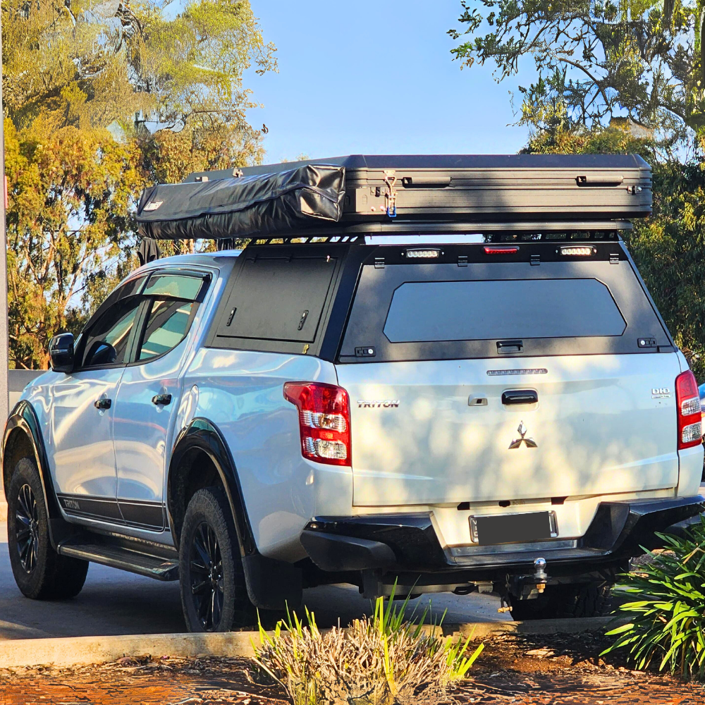 Cobra 4x4 Gen 2 Aluminium UTE Tub Canopy fits Mitsubishi Triton MQ MR 2015 - 2023 Tradie Black Aluminum Heavy duty