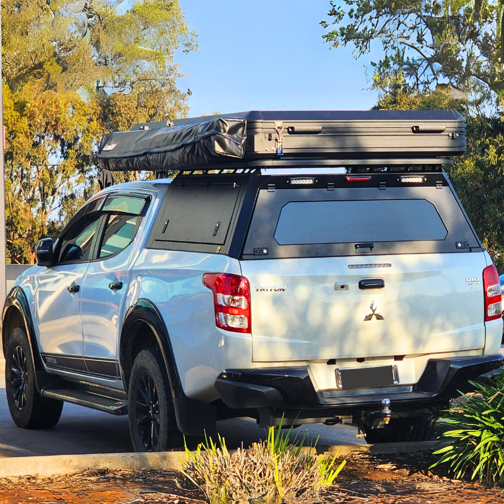 Cobra 4x4 Gen 2 Aluminium UTE Tub Canopy fits Mitsubishi Triton MQ MR 2015 - 2022 Tradie Black Aluminum Heavy duty