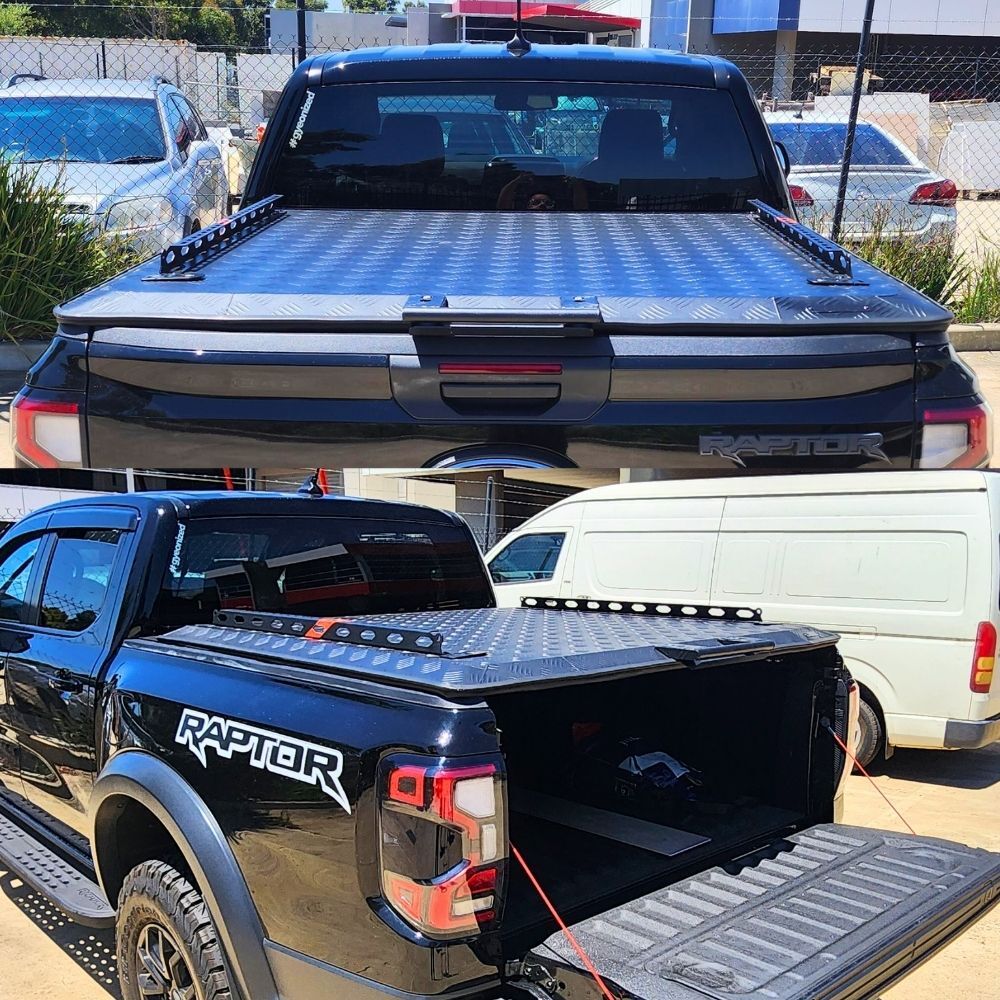 Lockable Aluminium Hard Tub Lid Tonneau Cover Fits Triton Dual Cab MQ MR 2015 Onwards Side Rail Gas Strut Lift 