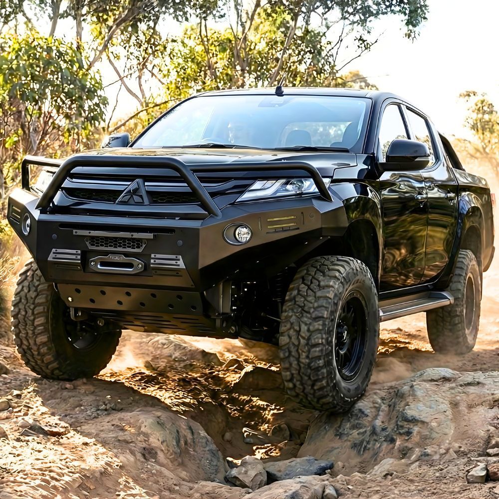 Cobra 4x4 Gen 3 Triple Hoop Steel Bull Bar Bullbar Suits Mitsubishi Triton MR 2019 - 2023 Winch Compatible Bar Heavy Duty
