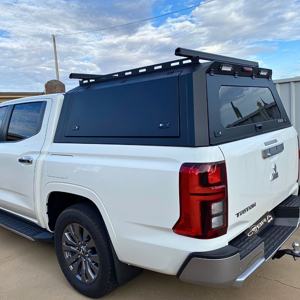 Cobra 4x4 Gen 2 Aluminium UTE Tub Canopy fits Mitsubishi Triton MV 2024 Onwards Tradie Black Aluminum Heavy duty