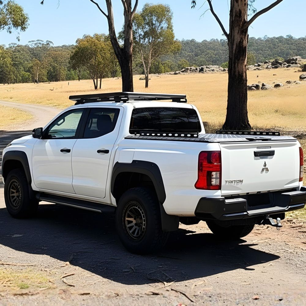 Lockable Aluminium Hard Tub Lid Tonneau Cover Fits Mitsubishi Triton MV 2024 Onwards Side Rail Gas Strut Lift