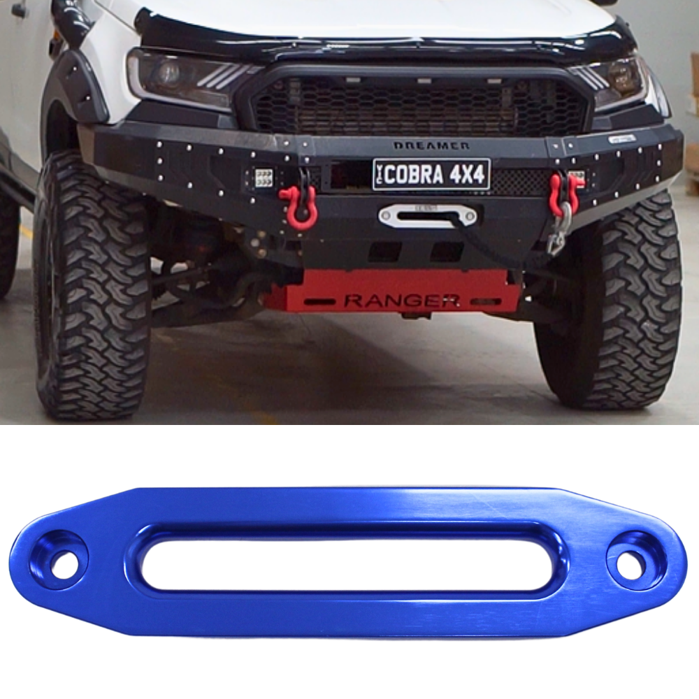 Cobra 4x4 8000-14500lbs Blue Aluminium Fairlead Universal Winch Rope 4WD