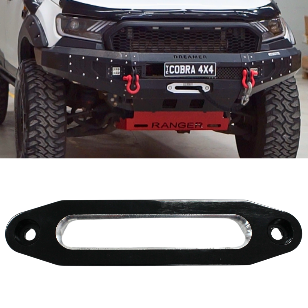 Cobra 4x4 8000-14500lbs Black & Silver Aluminium Fairlead Universal Winch Rope 4WD