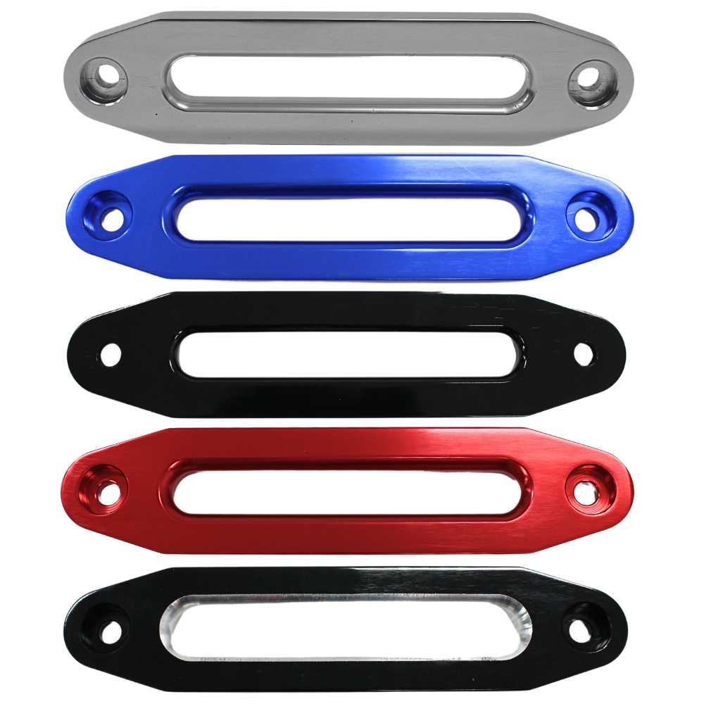 Cobra 4x4 8000-14500LBS Aluminium Fairlead Universal Winch Rope 4WD Silver Back Red Blue