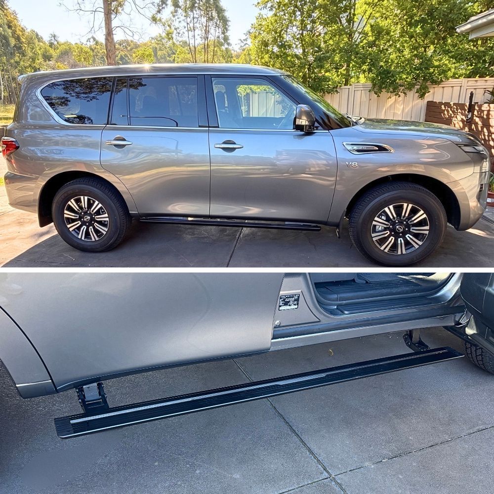Electric Retractable Heavy Duty Side Steps Step Board fits Nissan Patrol Y62 2016 Onwards