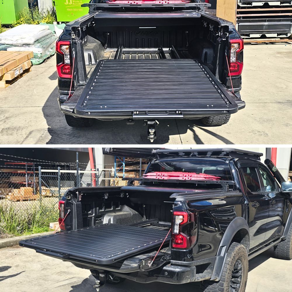 Cobra 4x4 Flat Heavy Duty Aluminium Tub Slider With Channels Sliding System Ute Extendable Drawer Fridge Tools Camping Low Profile