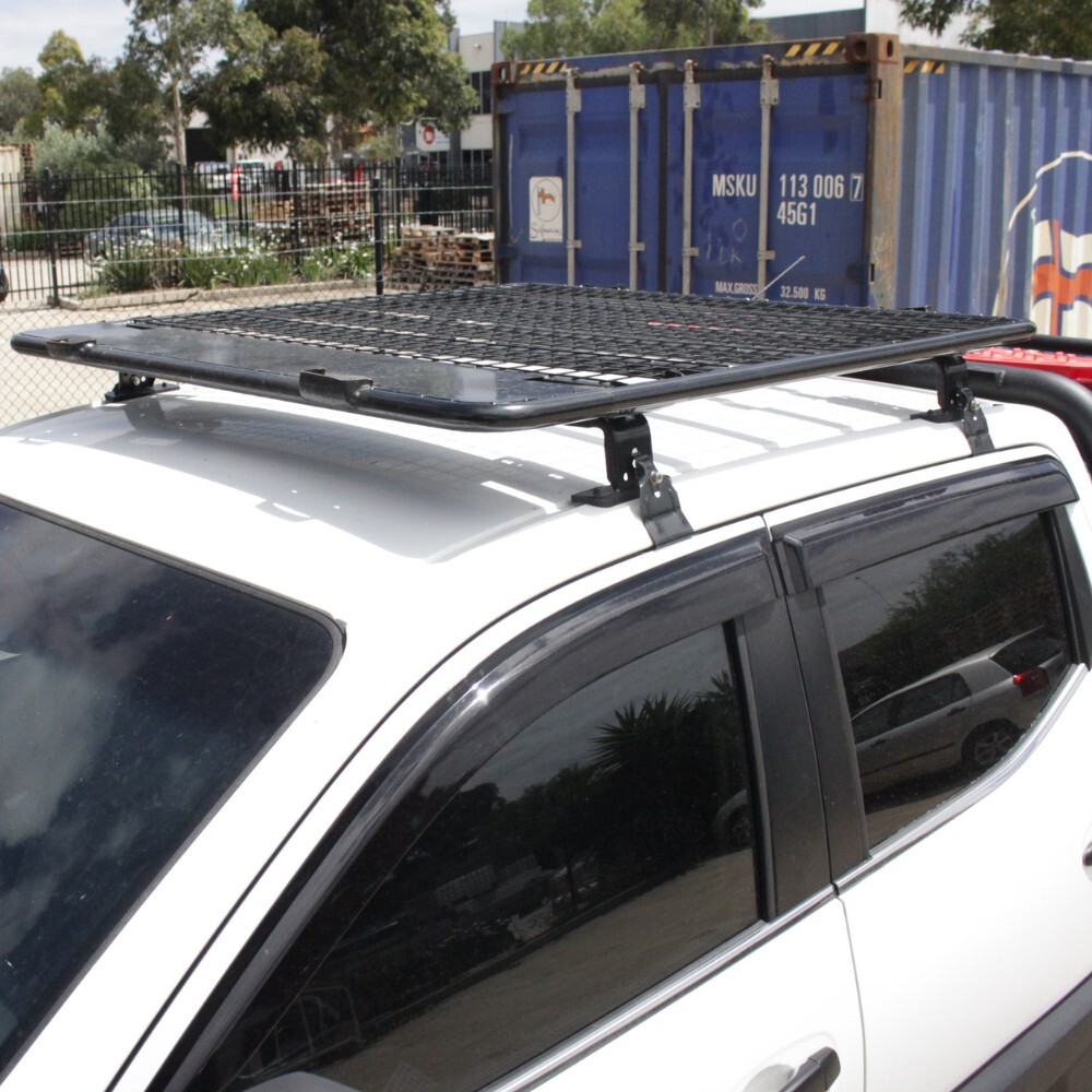 Cobra 4x4 Universal Flat Roof Rack Black Powder Coated Steel Rack