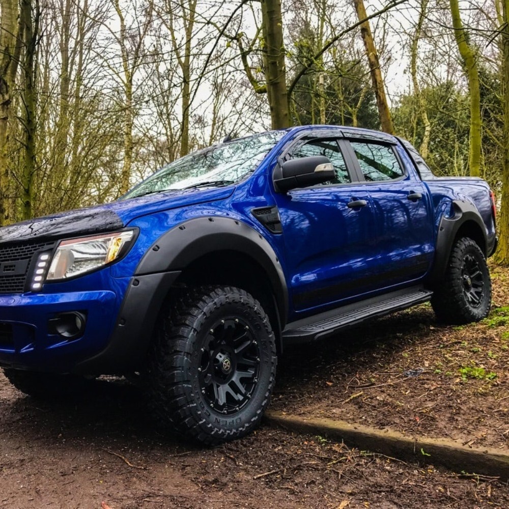 Pocket Style FENDER Flares for Ford Ranger PX1 2011 2012 2014 2015 FLARE KIT MATTE BLACK COBRA 4X4